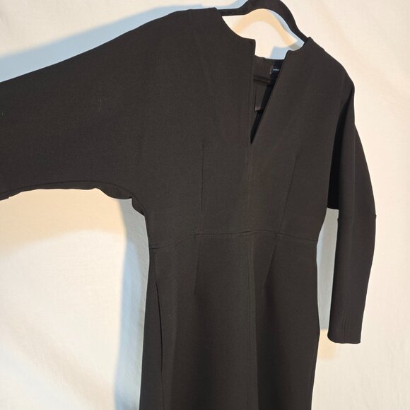 KAREN MILLEN Elevated Basic Black Structured Crepe Maxi Dress Size 8 LIKE NEW! - Picture 2 of 16